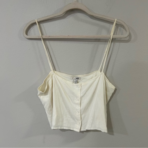 Amuse Society Cream Sleeveless Tank Top Button Down Camisole Women’s Size Small - Picture 1 of 5
